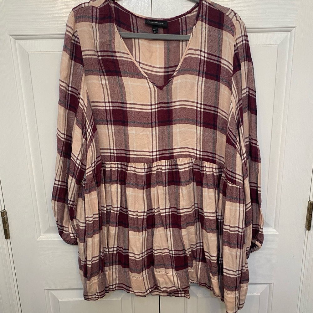 Lane Bryant Plaid Top